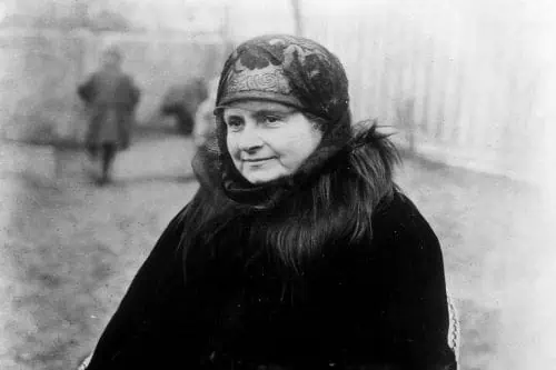 Portrait of Maria Montessori, educator and physician who believed education could answer the question is peace possible by shaping the character of future generations.